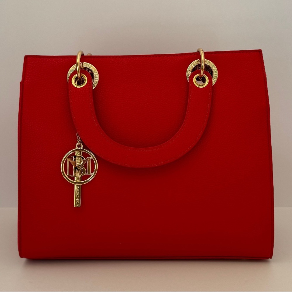 Badgley Mischka Red Tote Bag